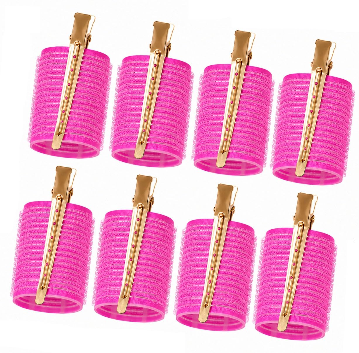 Heatless Self Grip Hair Rollers Set – 8 Pcs Hair Curlers with 8 Pcs Metal Clips for Volume & Curls | Easy DIY Hair Styling Rollers for Women & Girls (Random Colors)-image-46