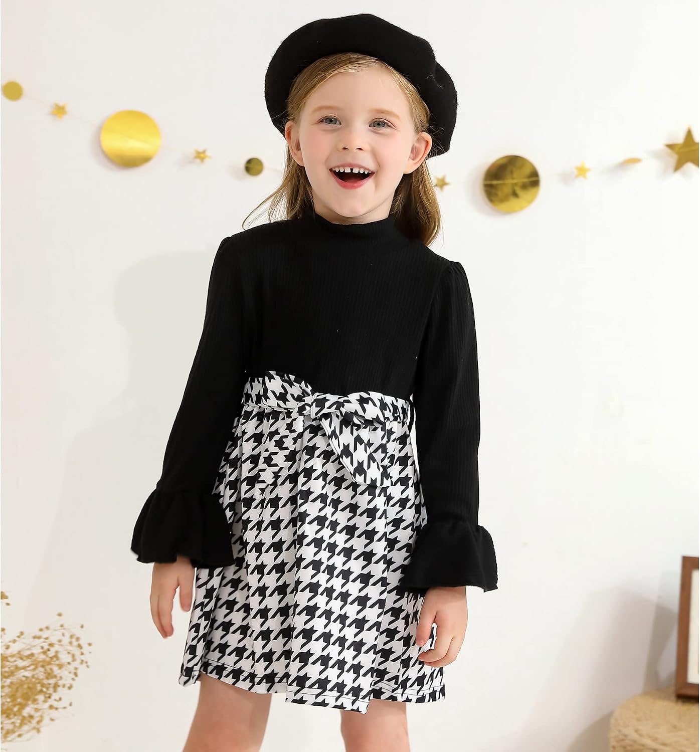 JEELLIGULAR Toddler Girl Dress Long Sleeve Knit Sweater Dress for Kids Little Girl Dresses Fall Winter Clothes Outfits