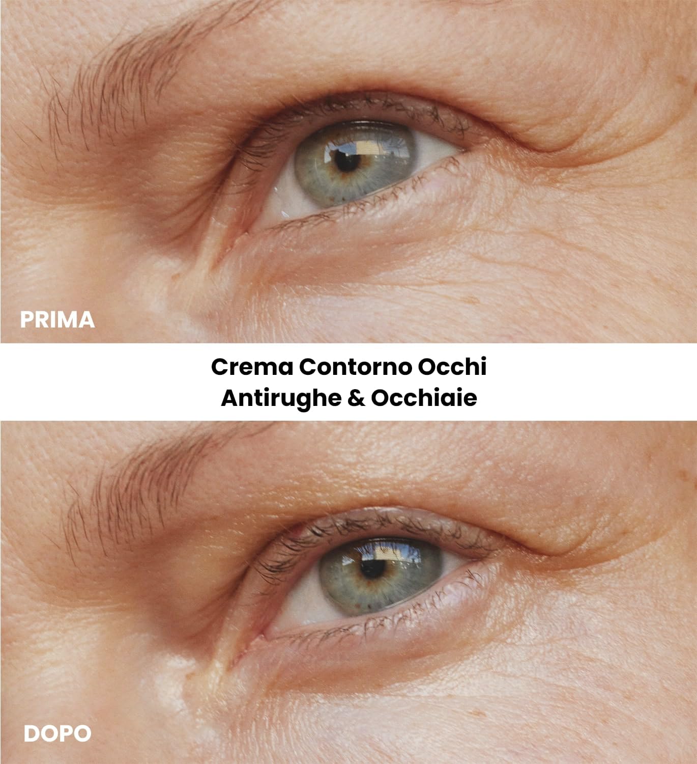Kleem Crema Contorno Occhi Antirughe Dermatologicamente Testata - Formula Vegana a Tripla Azione Anti Age, Anti Borse, Anti Occhiaie con Peptidi e Caffeina – Donna e Uomo - 15ml