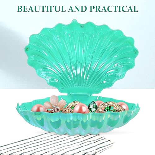 Miniatura 2 de Gadpiparty Decoración de plástico mini conchas marinas cajas de dulces caja de joyería Seashell Party Favor Recipientes de almejas para bodas