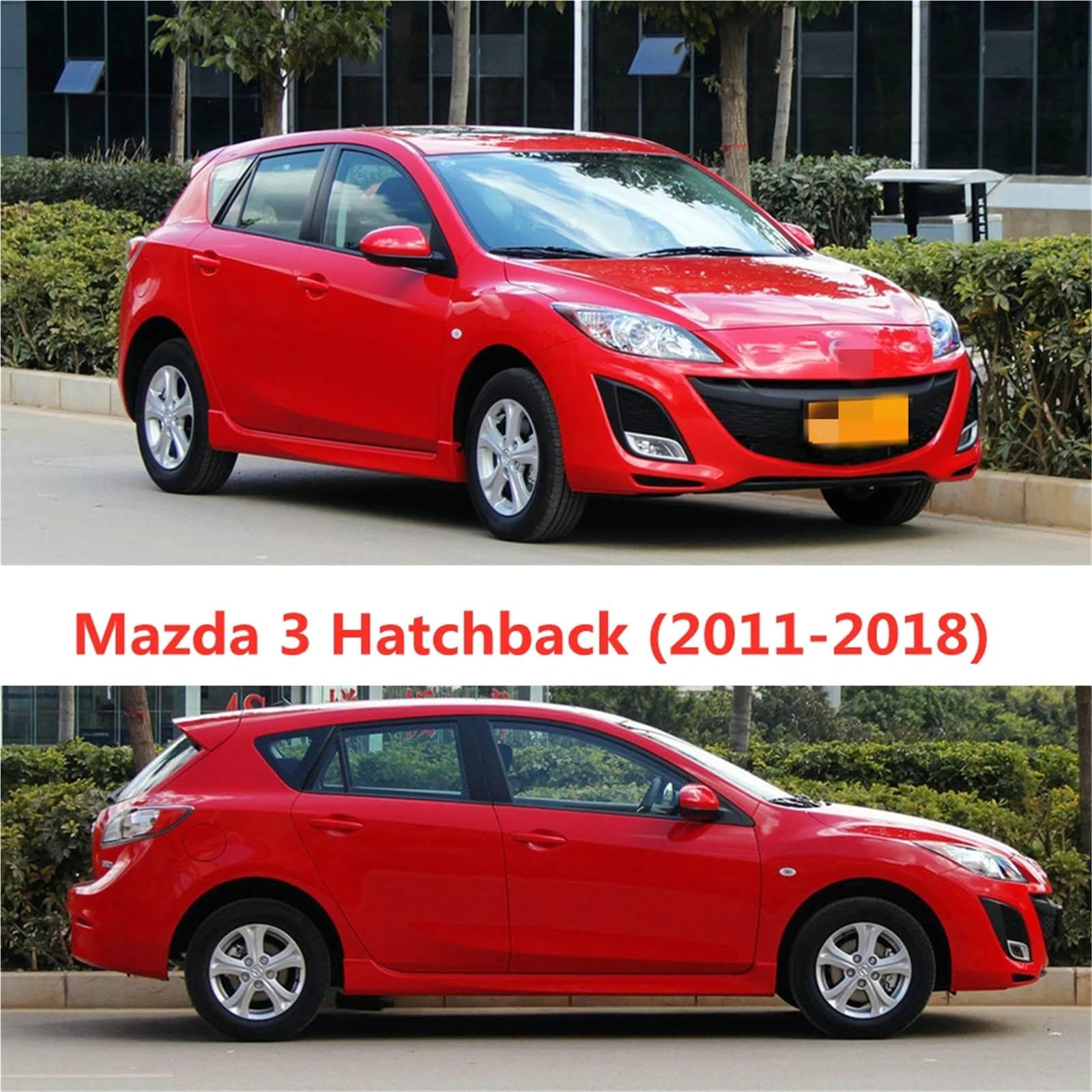 Car Wind Deflector Pasuje do Mazdy 3 2013-2018 Osłona przeciwdeszczowa, osłona przeciwsłoneczna, osłona przeciwwietrzna, smukła listwa wykończeniowa(For Hatchback)
