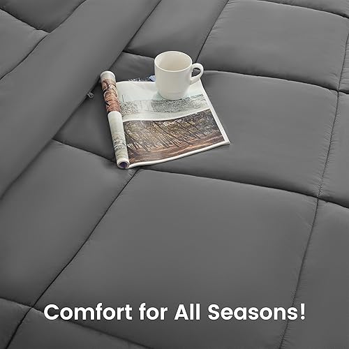 Miniatura 9 de SLEEP ZONE Juego de edredón tamaño Queen, juego de ropa de cama reversible de 3 piezas para adultos, familia, 1 edredón y 2 fundas de almohada,