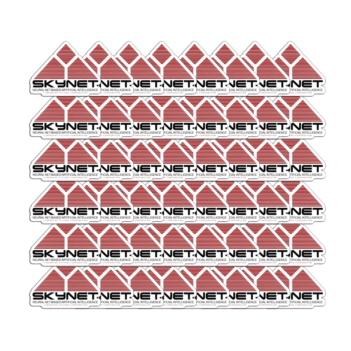 CustomStickers 48pcs Skynet Laptop Phone Case Hat Hard Bedroom Skateboard Bumper Water Bottles for Kids Teens Adults Motorcycle Wall Decoration Car Bike