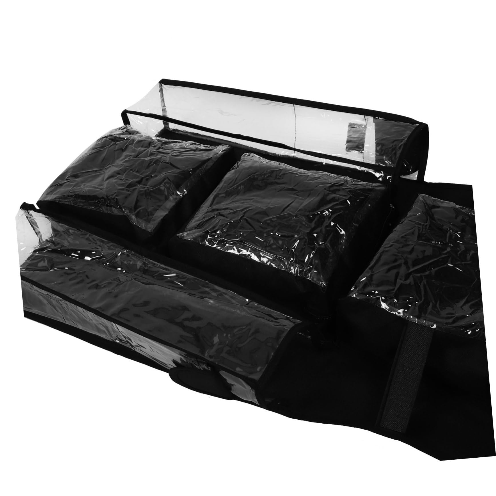 LOPUNER Türhänger Organizer für Geschenkpapier Aufbewahrungsorganizer mit Haken Polyester und Kunststoff Schwarz für Ordnung im Schrank