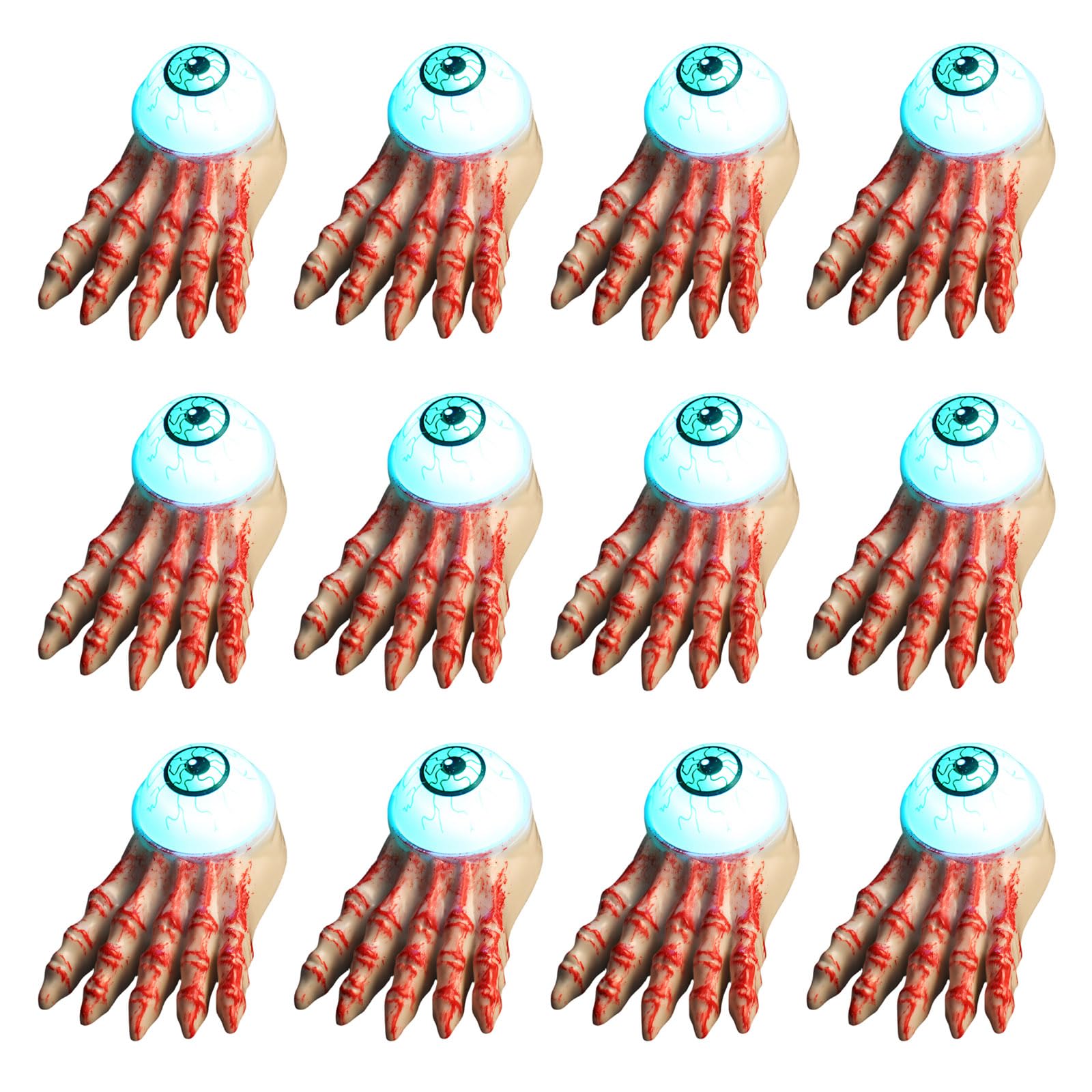 Tsophreniq B Plastics Foot Shaped Halloween Party Decorations Led Light Up Accent Props For Home Gathering And Seasonal Layouts Window Decoration