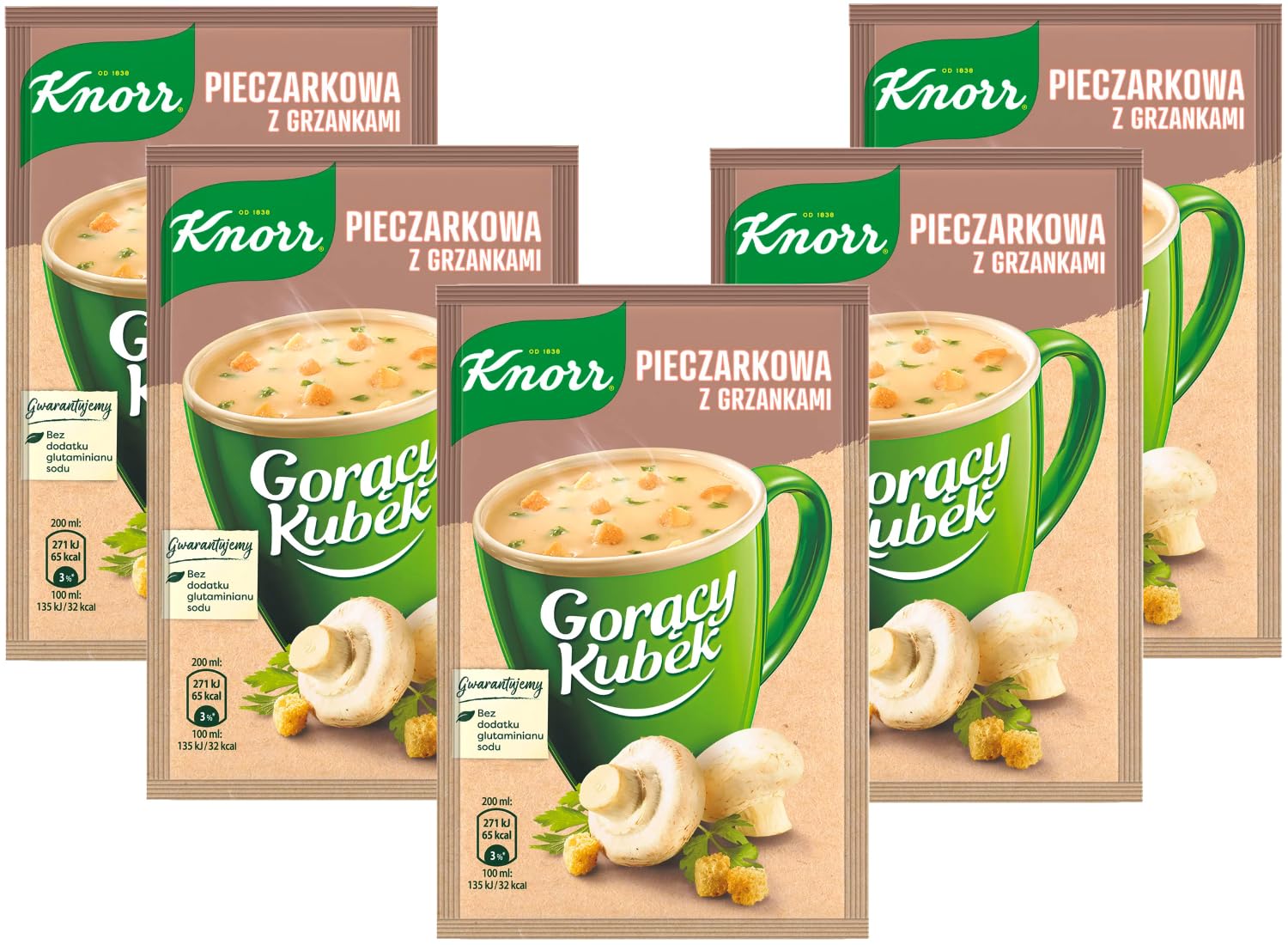 Knorr Goracy Kubek Mushroom with Croutons 15g (Pack of 5)
