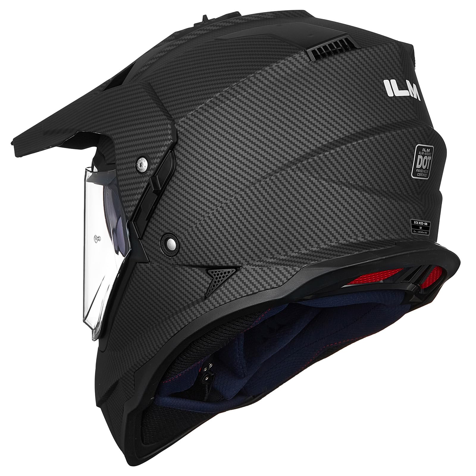 ILM Casco Moto Hombre Mujer Motocross Doble Visera Solar Certificado ECE WS902