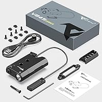 Vista 6 de VOTATU V845 Combo de láser/luz verde compatible con riel M-LOK Picatinny, linterna LED de 2000 lúmenes y mira láser con interruptor de presión