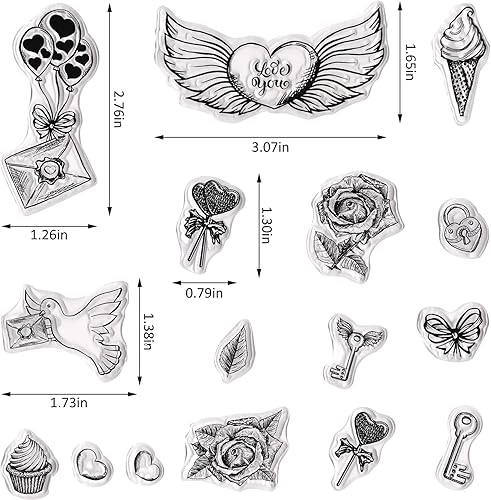 Vista 12 de Hying Lindos sellos transparentes para hacer tarjetas, sellos de goma para gatitos, gatos, animales, sello transparente para manualidades, álbumes