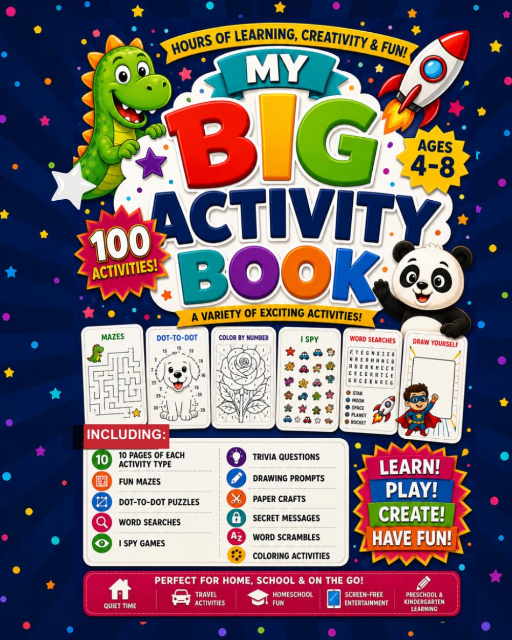 My Big Activity Book: Hours Of Learning, Creativity & Fun! 100 Activities