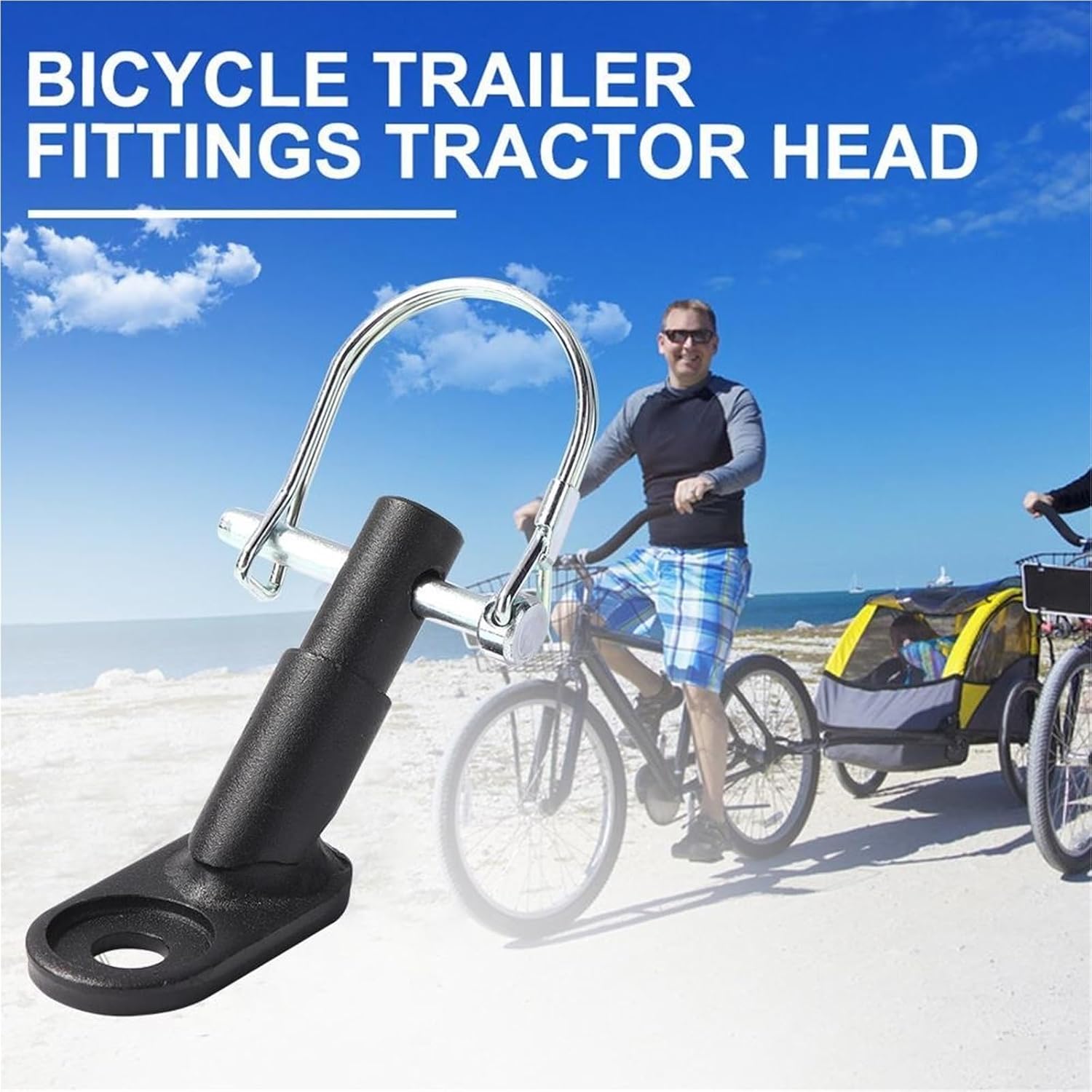 Bike Trailer Hitch Coupler Towbar Set for Bicycle Tractor Cycling Replacement Parts