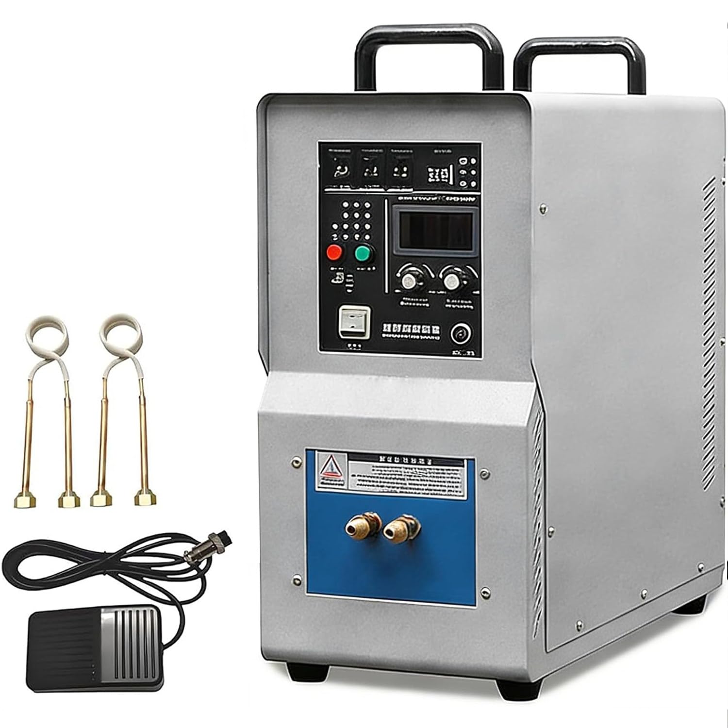 SENJINGHUA 15KW Induction Forge High Frequency Induction Heater Furnace, Inductions Brazing, 30-100KHZ Heat Melting Welding Quenching Annealing Brazing Metal, with Two Coils Designed 15KM