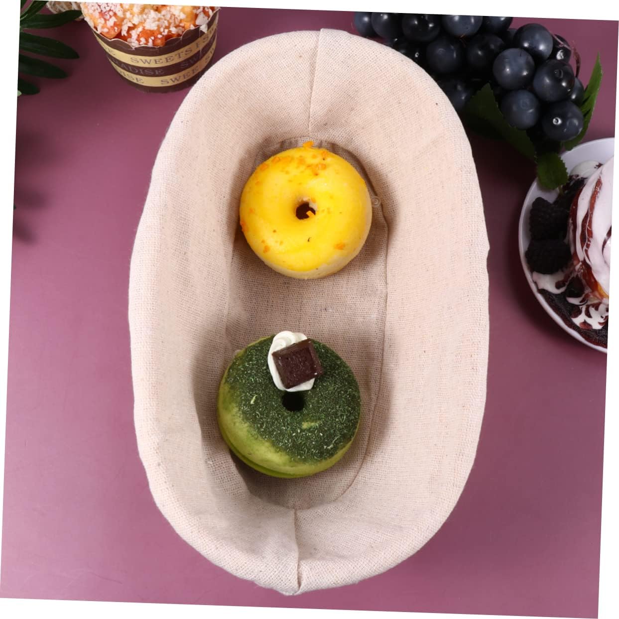 2sets Rattan Proofing Basket for Sourdough Oval Shape with Fabric Liner for Artisan and Home Bakers Smooth Surface Safe and Natural Material
