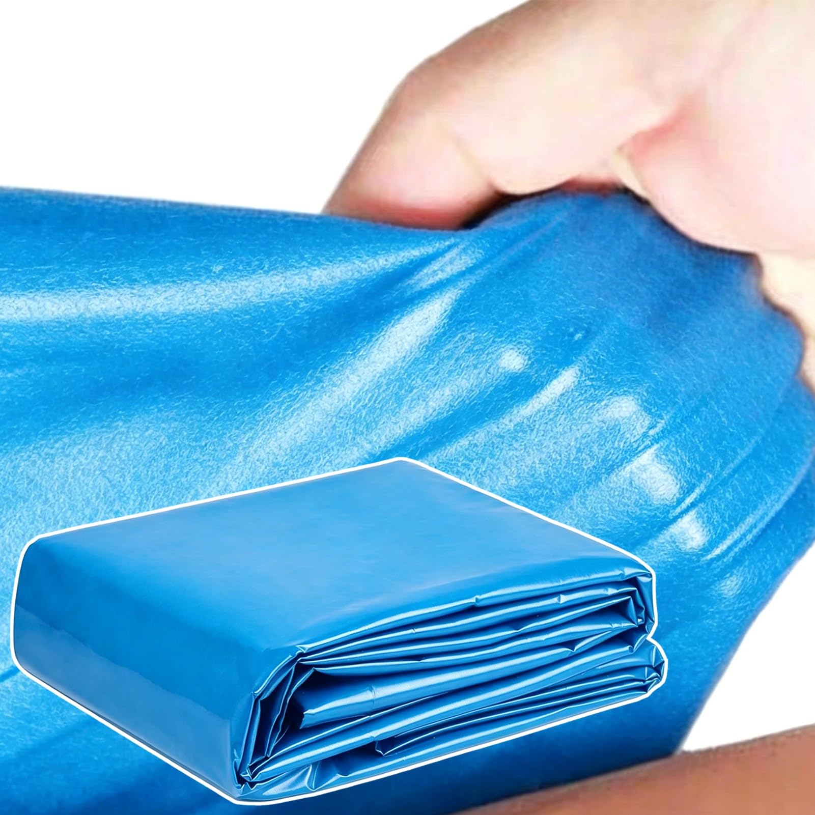 Yopappol Heavy Duty HDPE Pond Liner, Flexible Puncture Resistant Pond Underlay Membrane, Impermeable Sealing Film for Indoor Outdoor Ponds & Koi Fish Ponds(10x15m(32.8x49.2ft))
