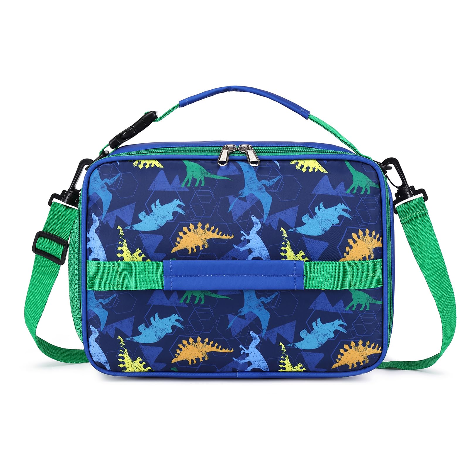 MIRLEWAIY Kids Backpack for Boys Girls School Elementary Student with Insulated Lunch Bag Pencil Case, Dinosaur Backpack Set