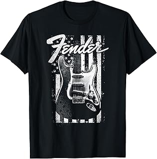 Guitar American Flag Backdrop T-Shirt