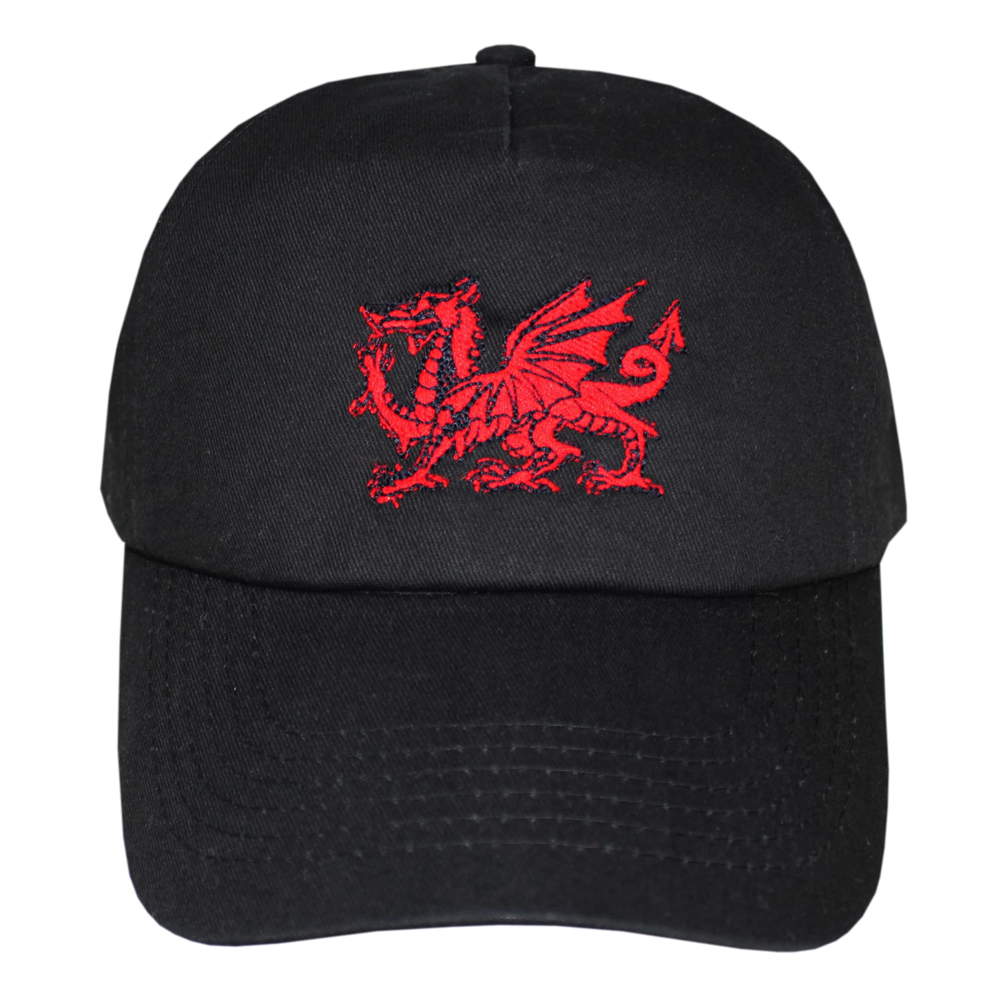 Teddyts Men's Black Adult's Welsh Dragon Baseball Cap (Black), M-L