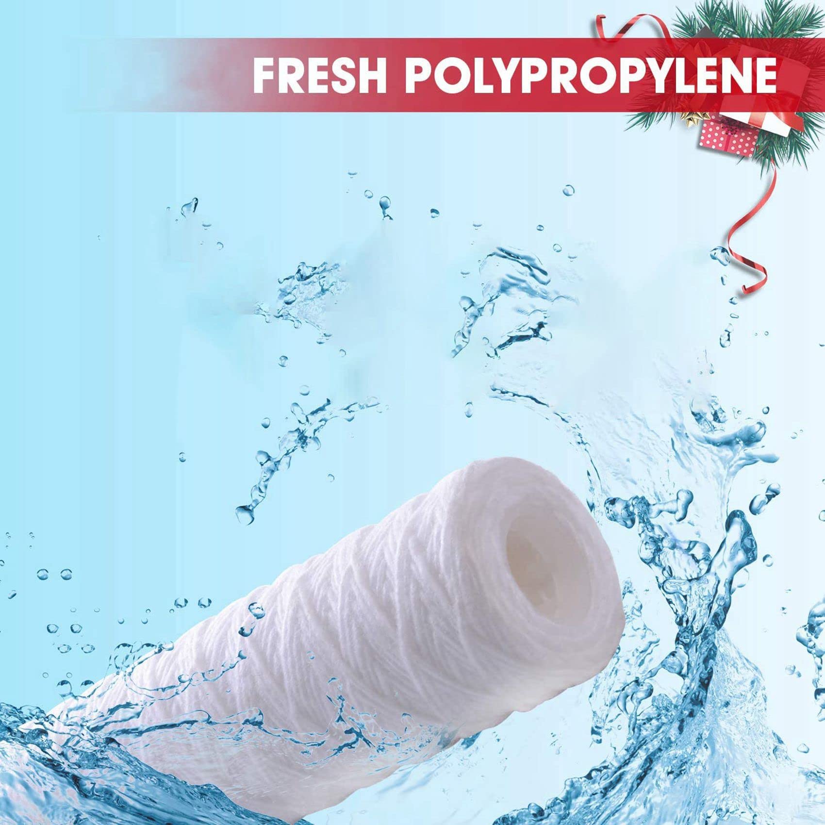 12PZ 5 Micrometri String Wound Water Filter Universal Whole House Sostituzione Cartuccia di Ricambio Filtri Sedimenti 10 Pollici