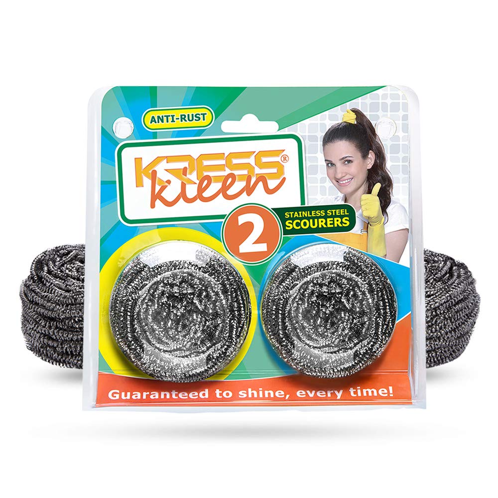 KRESS KleenStainless Steel Scourers (2 Pack)