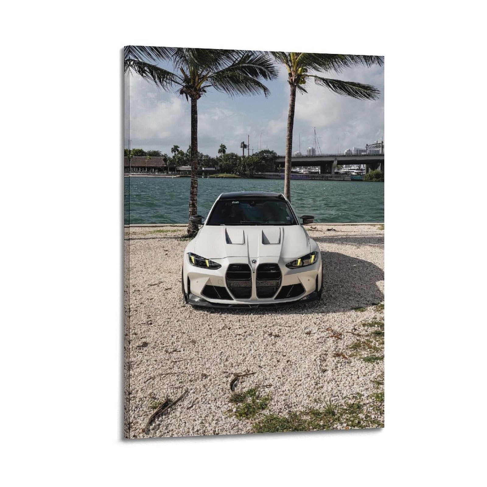XKUGA Sport Racing G80 M3 Competition Supercar Poster Modern Decorative Canvas Prints - Ideal Wall Art for Family, Man Cave, Game Room, Boys & Girls Bedroom 20x30inch(50x75cm)