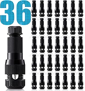SUNVIE Low Voltage Landscape Lighting Wire Connectors 12-14 Gauge Cable Connectors for Landscape Lights Outdoor Path Lights Work with Malibu Paradise and Other Low Voltage Lighting (36 Pack)