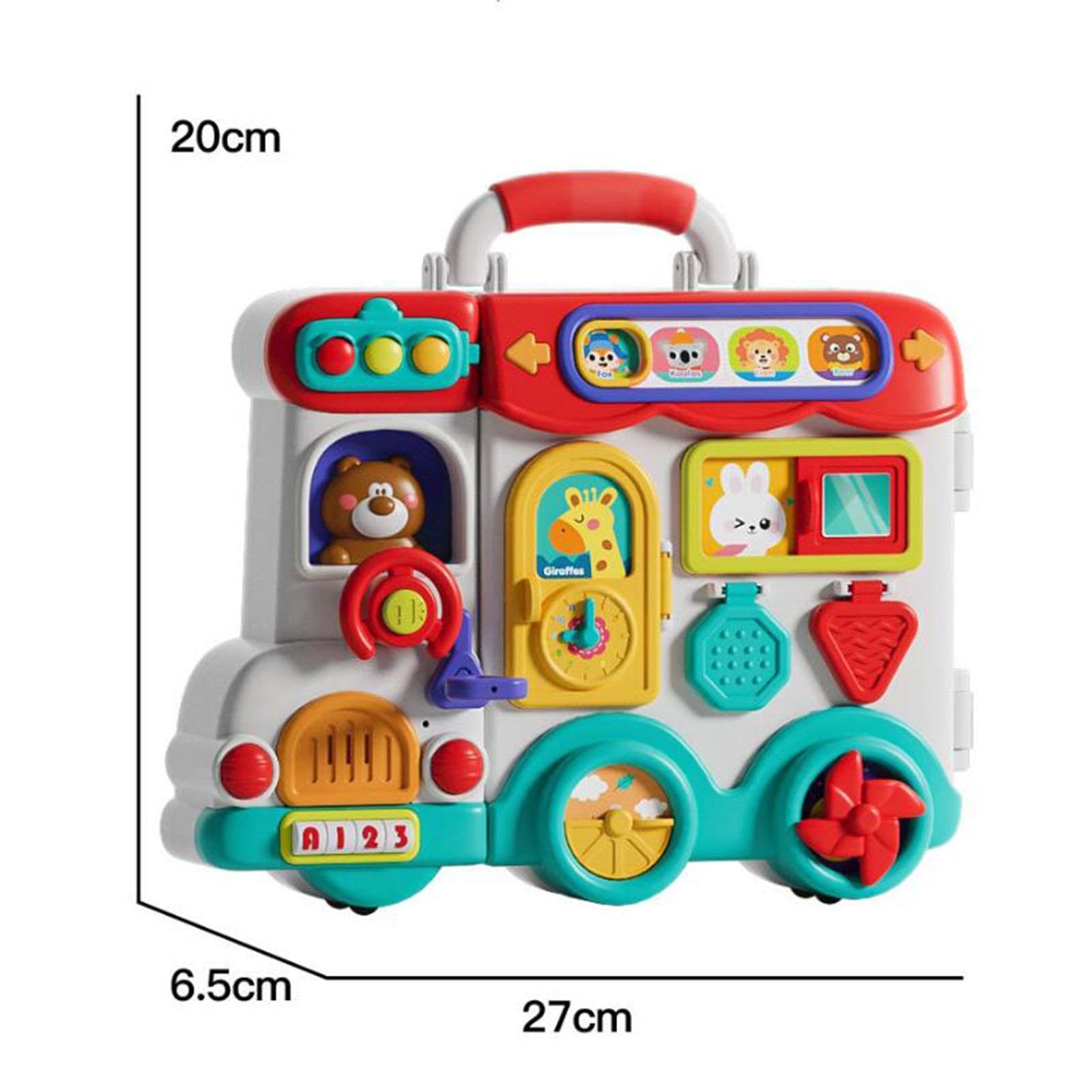Tablero de Actividades con 54 Formas Diferentes. Juguete de Viaje para Niños Y Niñas de 3 años en Adelante. Regalo Ideal para Las Fiestas.