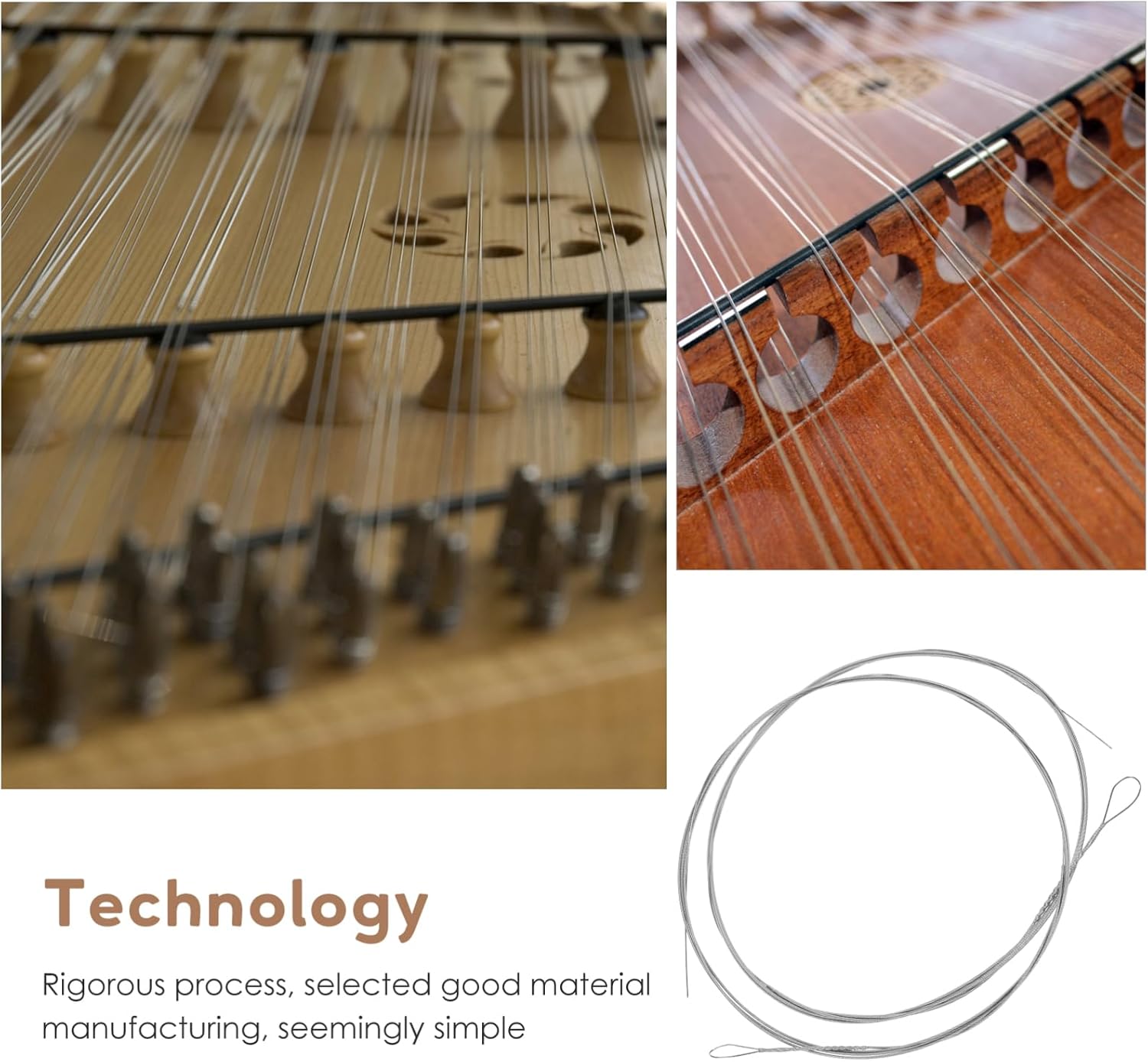 10pcs Dulcimer Strings Replacement Premium Steel Strings for Dulcimer Instruments Accessory for Enthusiasts Excellent Sound Quality