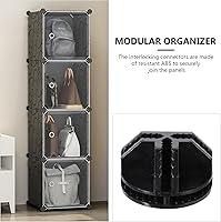 Vista 4 de DOITOOL 20 conectores de cubo de almacenamiento de alambre, conector de plástico, estantes de almacenamiento de cubos de alambre para organizador