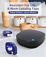 Vista 7 de 5 cintas de plástico 91331 de repuesto para Dymo Letratag de repuesto de 0.472 in x 13.1 ft (1/2 x 13) para DYMO LetraTag 200B LT-100H LT-100T Plus