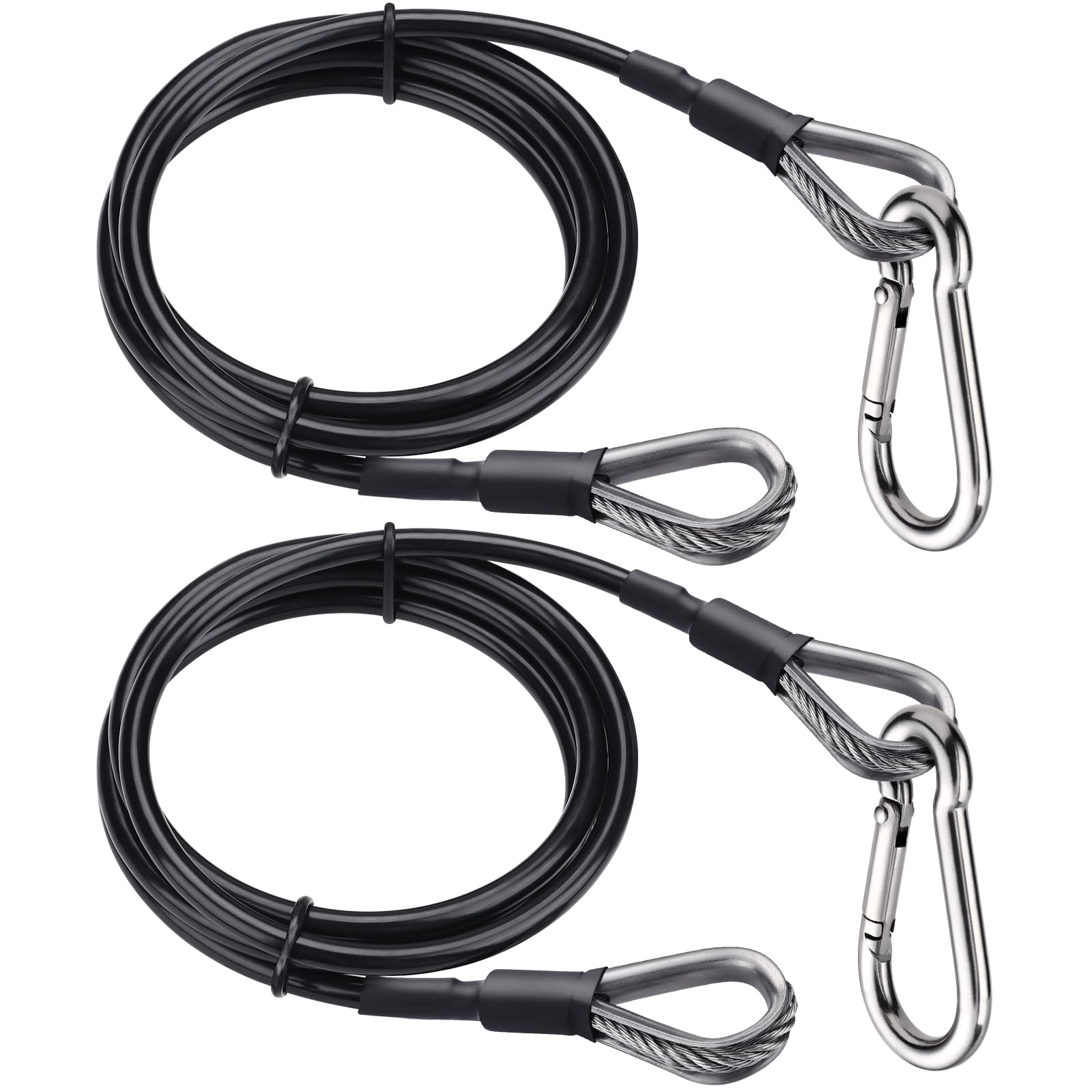 TOBWOLF 2PCS Gym Extension Cable, 10/20/39in Cable Machine Attachment