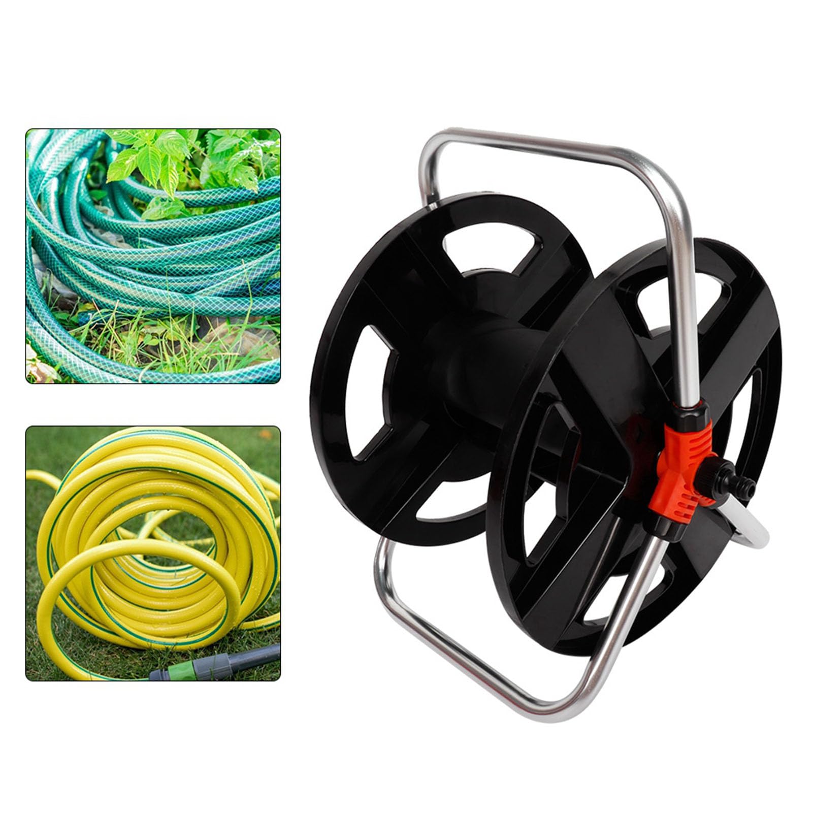 Water Pipe Roll Roll, 35 metros Estante de almacenamiento de tubería de agua, rejilla de almacenamiento de cuerda de carrete de manguera para jardín