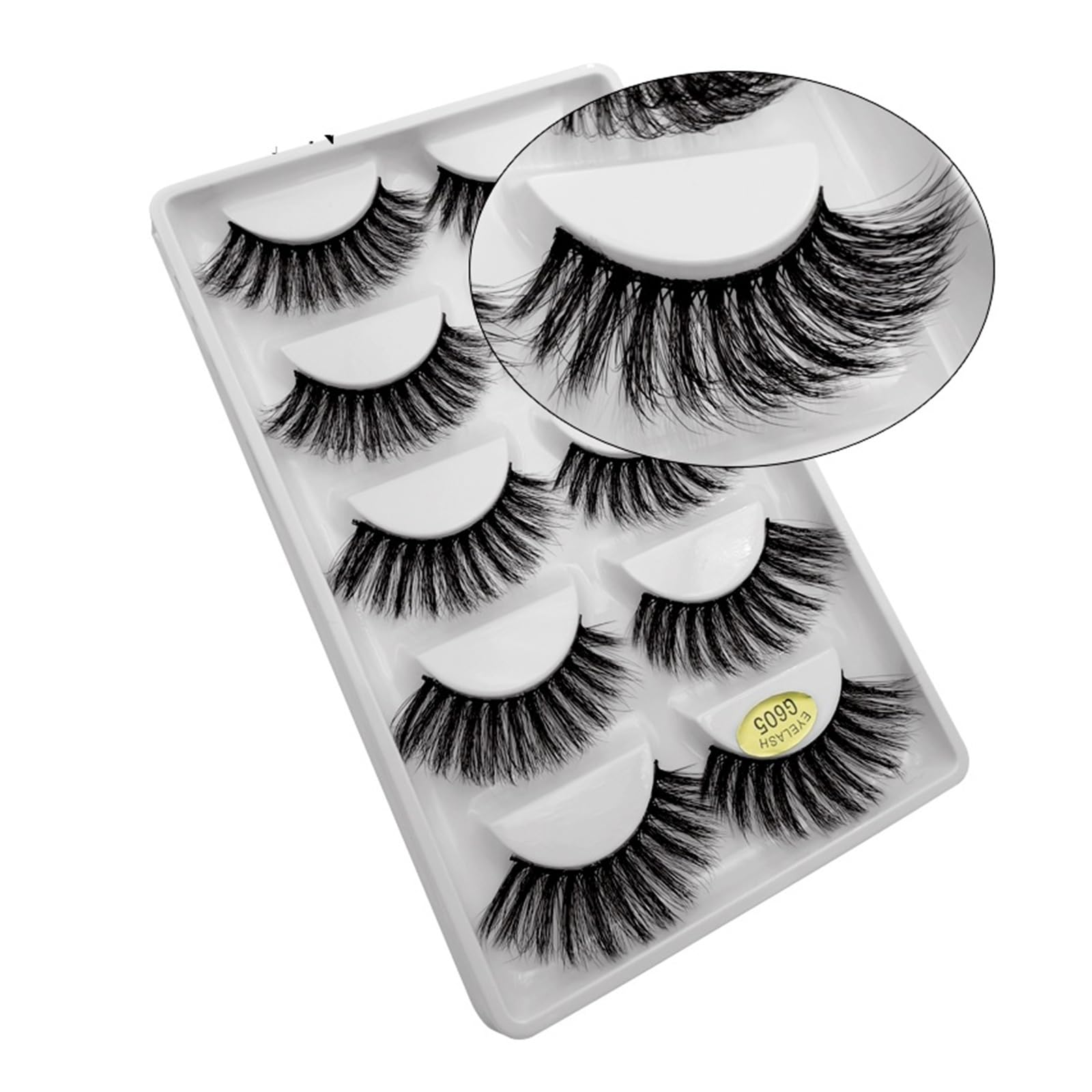 UAMOU 3D sztuczne rzęsy z norek naturalne długie miękkie sztuczne rzęsy makijaż delikatne dramatyczne puszyste cilios sztuczne rzęsy Cheerfully (Color : G604, Size : 10 boxes logo)