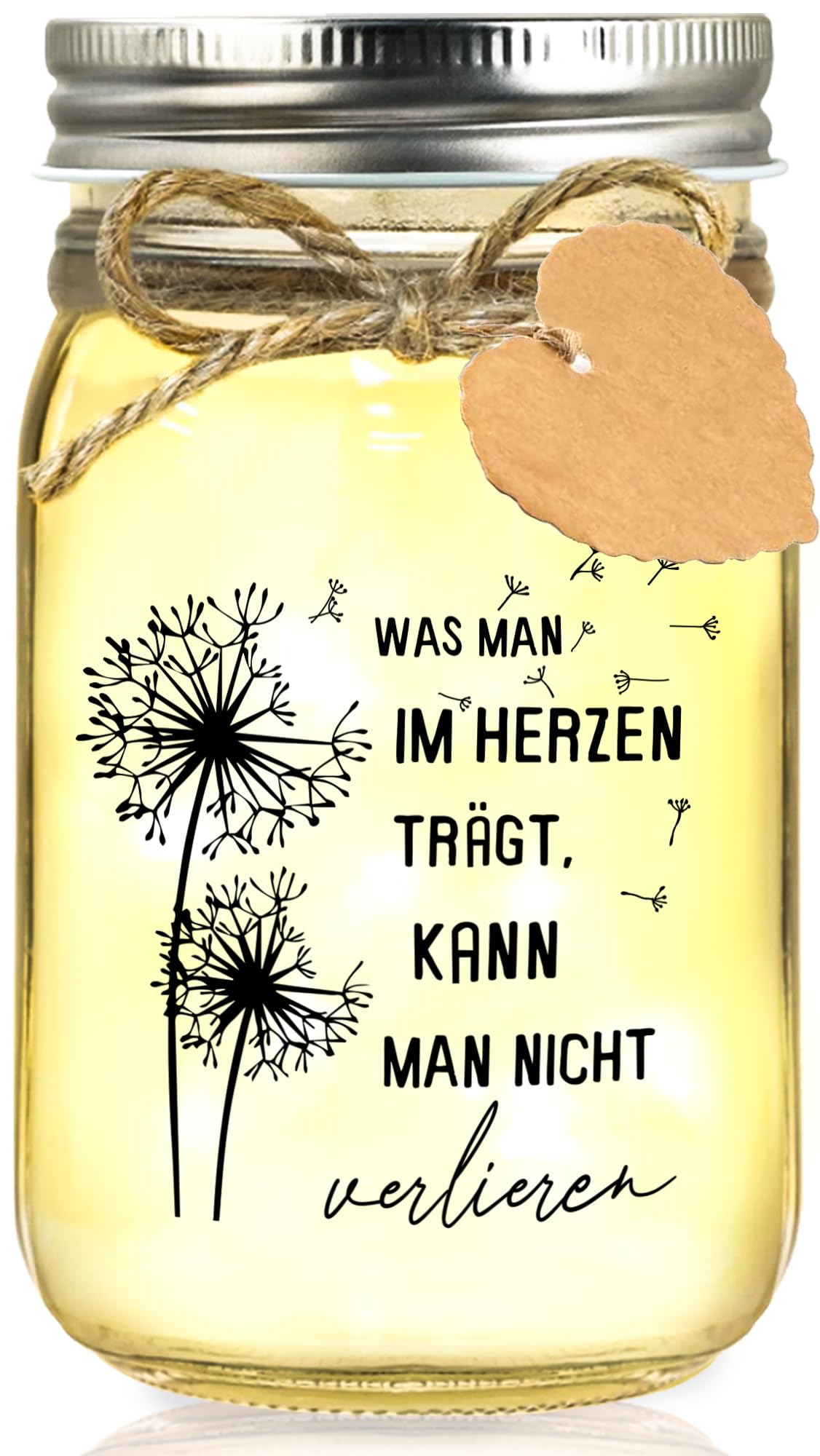 Hiipeefeel Trauergeschenk für Hinterbliebene, LED Flaschenlicht Trauerlicht Grab Deko, Gedenkgeschenk, Beileidsgeschenke, Kondolenz Verstorbene, Trost Geschenke für Verstorbene Lieblingsmensch