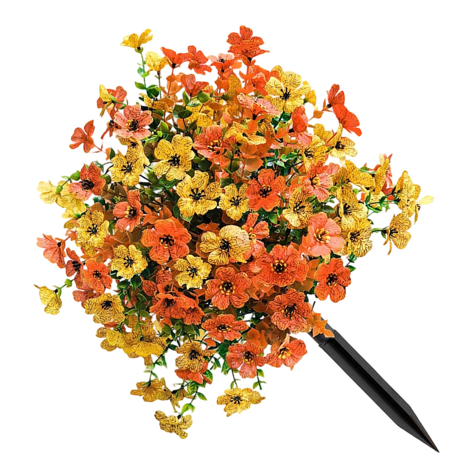 NVOQILIN Realistic Flower Stake Outdoor Artificial Plant with Ground Stake for Garden Patio Yard Front Porch Indoor Decoration Fraudulent Outdoor Flower Decoration