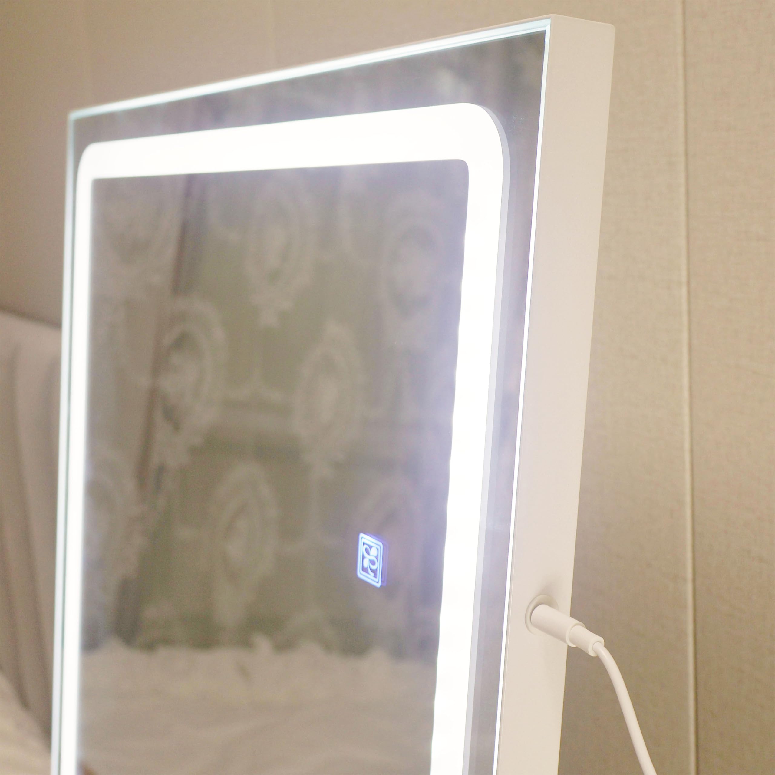 Amazon.co.jp: F&I. LED全身ミラー スタンドミラー 姿見鏡 立てかけ