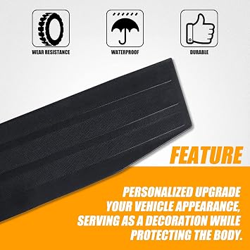 RANSOTO Tailgate Molding Trim Compatible with 2017-2022 Ford F250 F350 F-250 F-350 Super Duty Flexible Flex Step Rear Center Truck Spoiler Protector Cover Replaces FO1904134