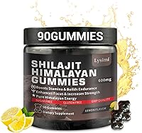 Vista 1 de Gomitas Shilajit de 600 mg, Shilajit puro con Ashwagandha y aceite de semilla negra, gomita Shilajit sin azúcar con más de 85 minerales y ácido