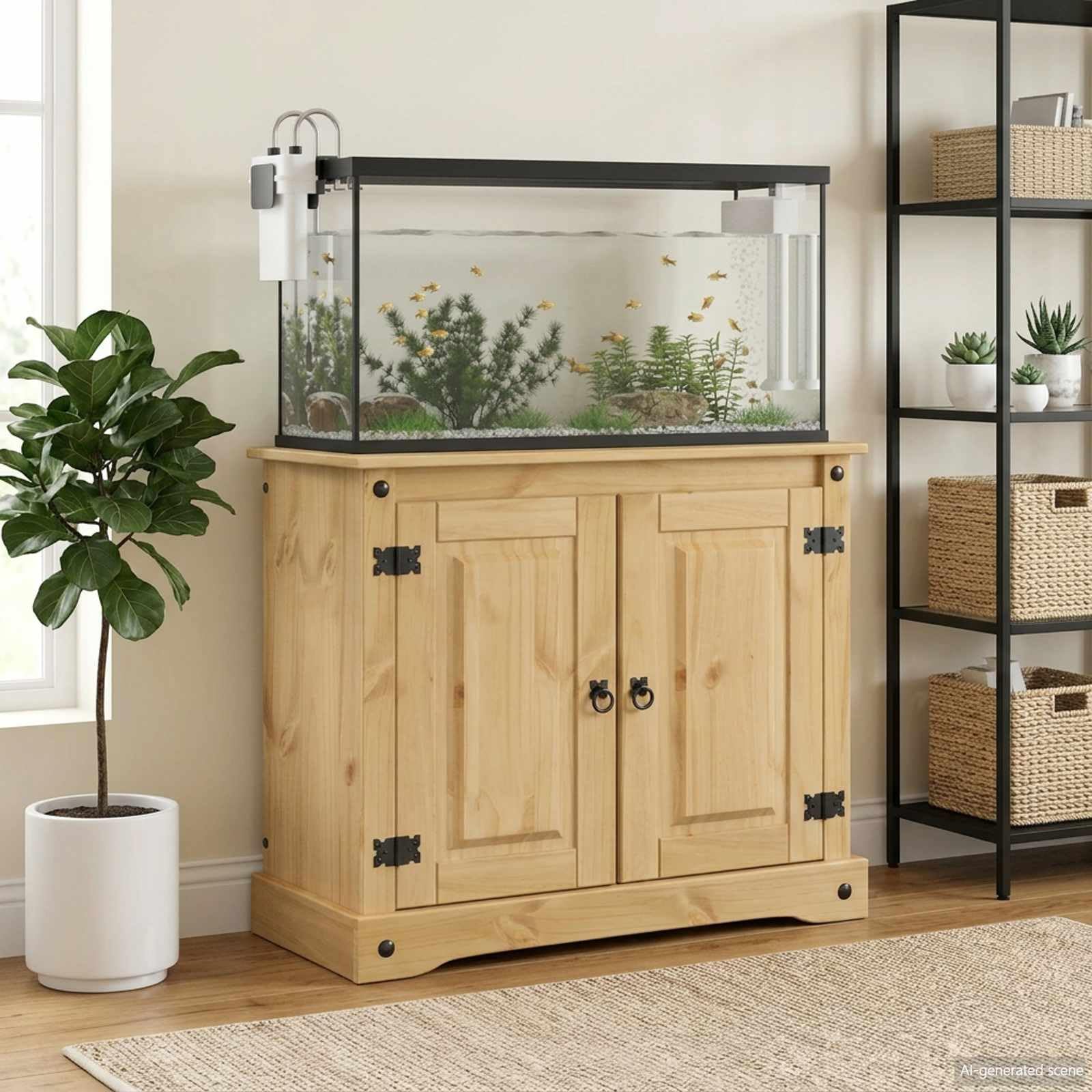 vidaXL Aquariumständer Corona Braun 81,5 x 37 x 73 cm 250 kg