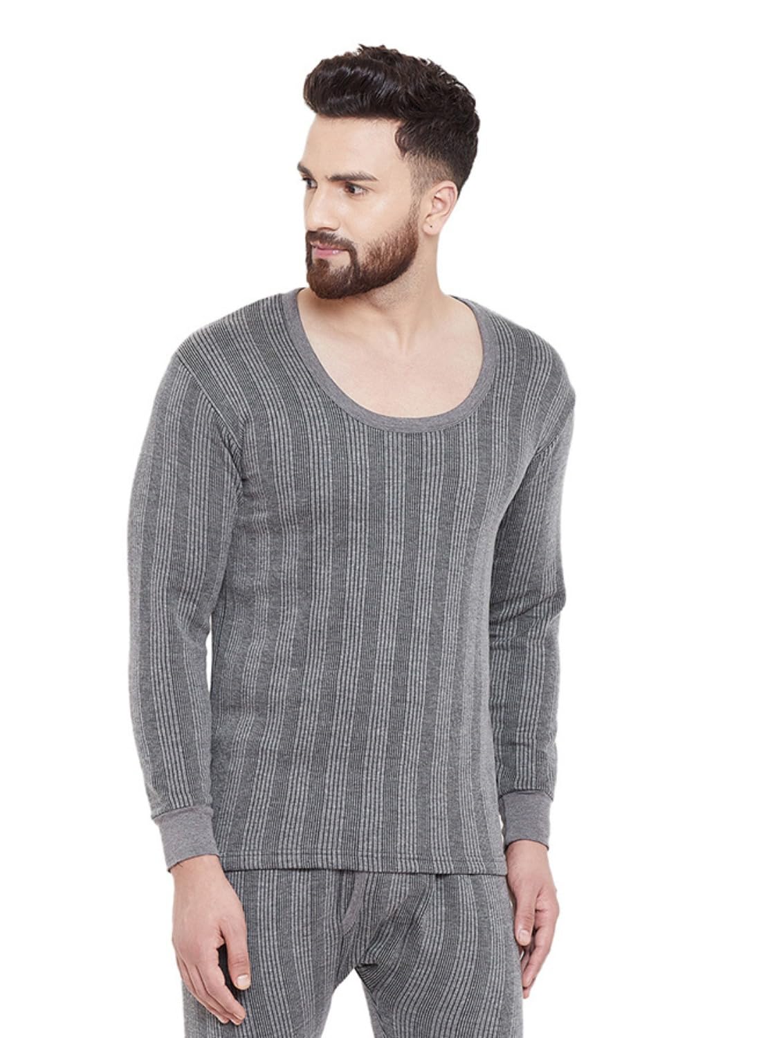 Cotton Thermal Top for Men | Winter Thermal Wear | Body Warmer | Round Neck Full Sleeves-image-32