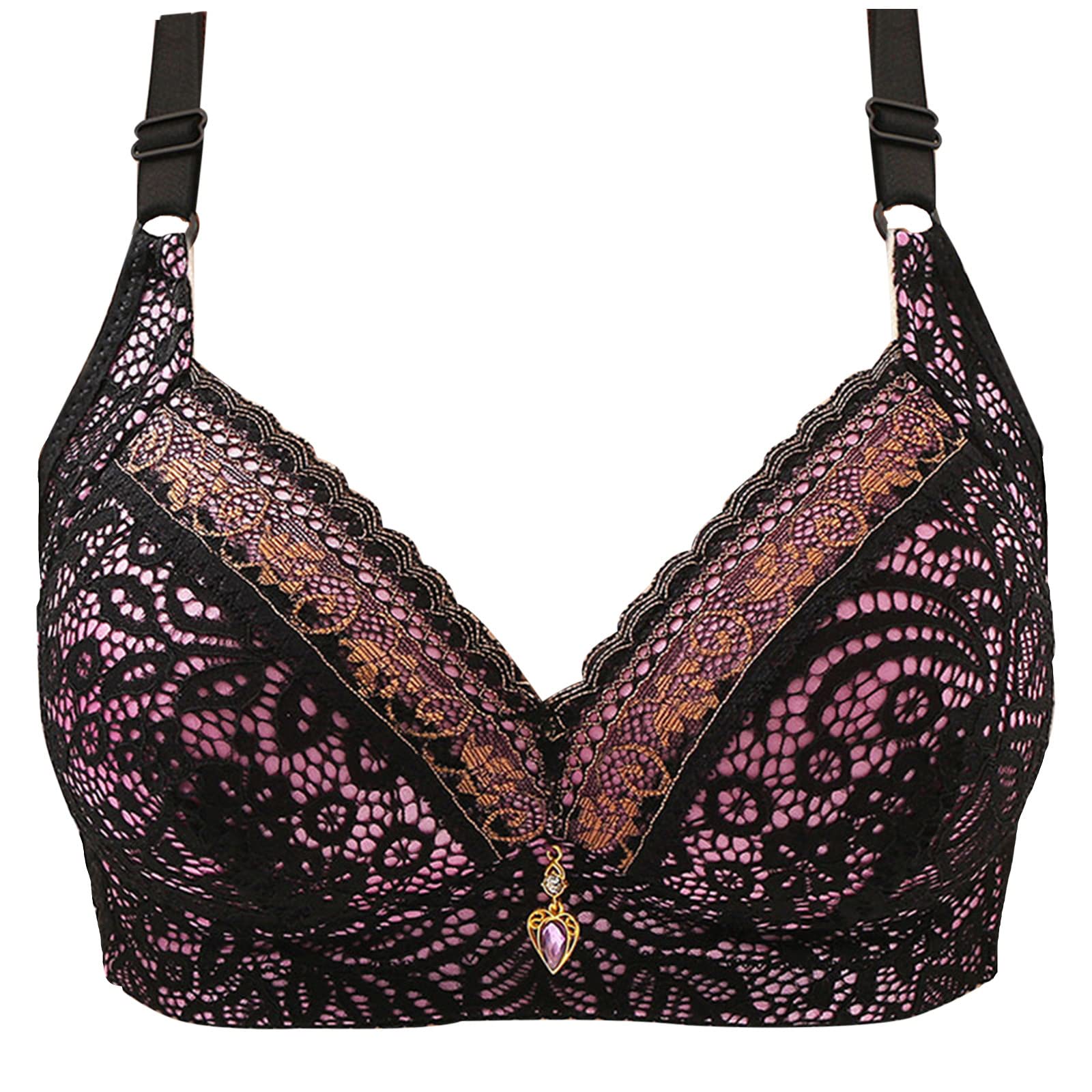 High Support Bra for Women Plus Size Full-Coverage Bras Sexy Lace Push Up Bra Soft Breathable Leisure Bralette