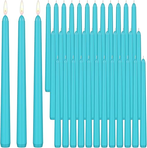 MTLEE 36 velas cónicas sin perfume altas sin goteo a granel de 8 horas de larga duración velas de combustión limpia para bodas, otoño, Acción de