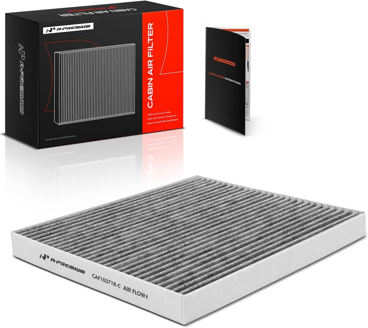 Cabin Air Filter with Activated Carbon Compatible with Cadillac CTS 2003-2015, SRX 2004-2009, STS 2005-2011, Replace# 25740404, 19130403