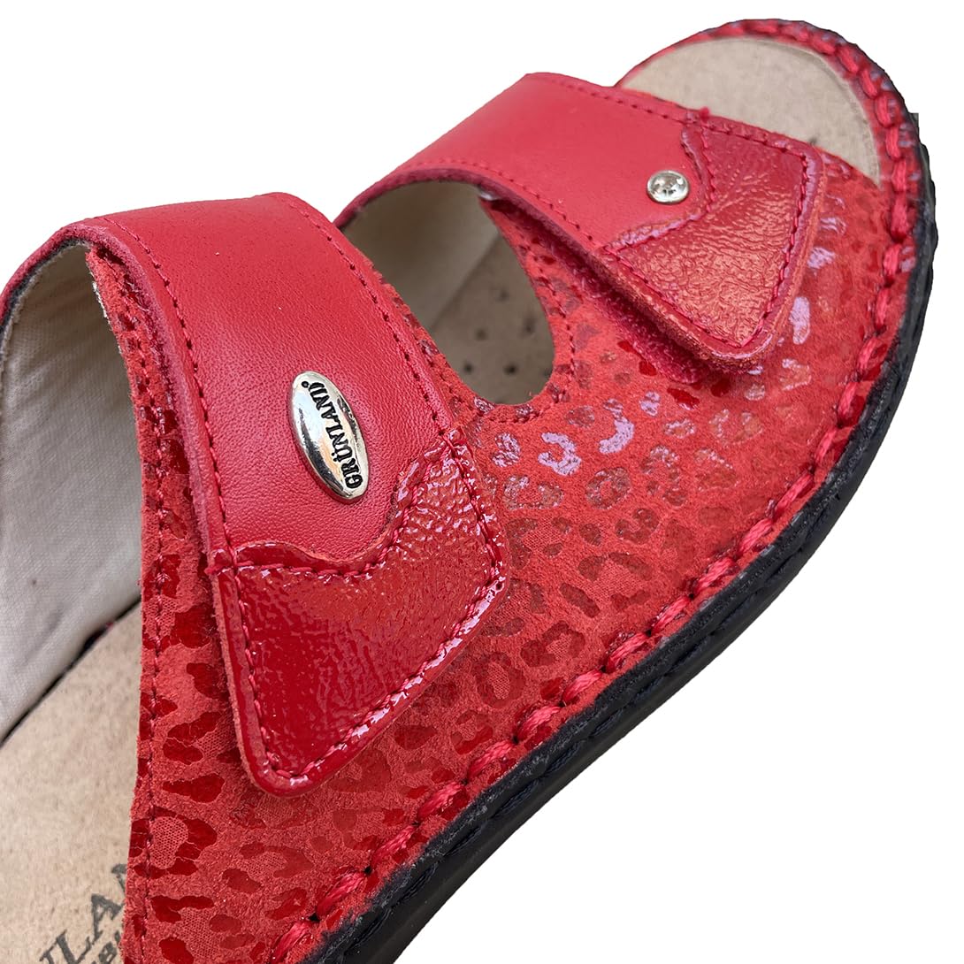 GRUNLAND ciabatte Comfort DONNA regolabili con strappi e plantare estraibile prodotte in italia modello 2025 con decoro