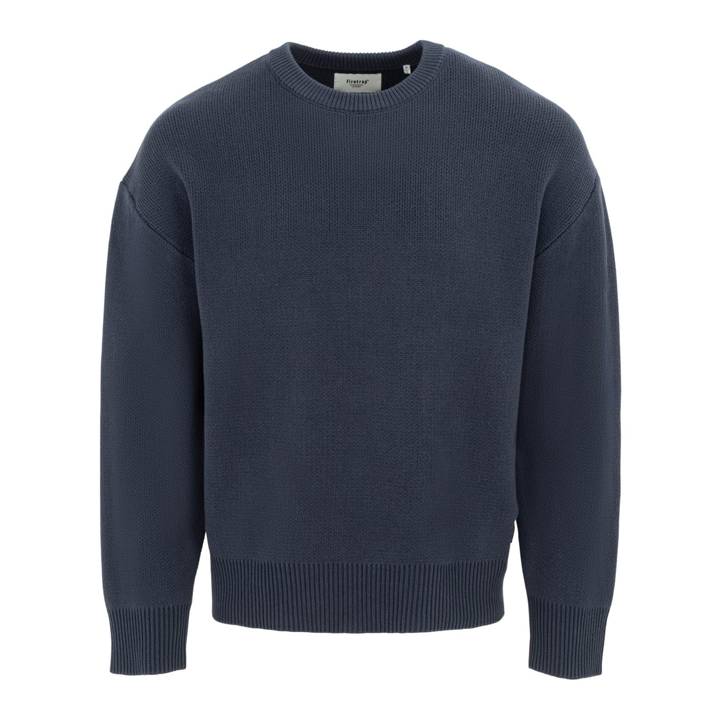 Firetrap Men's Navy Crew Neck Sweater Knitted Jumper Xl