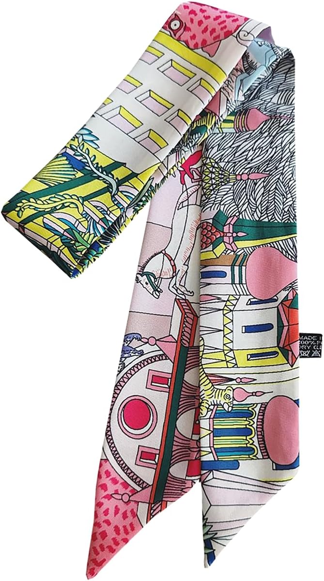 Elegant skinny Scarves for Women Holiday Gift Idea for Her Luxury Silky Ribbon for Purse Handle, Hair&Neck Fashion Accessory