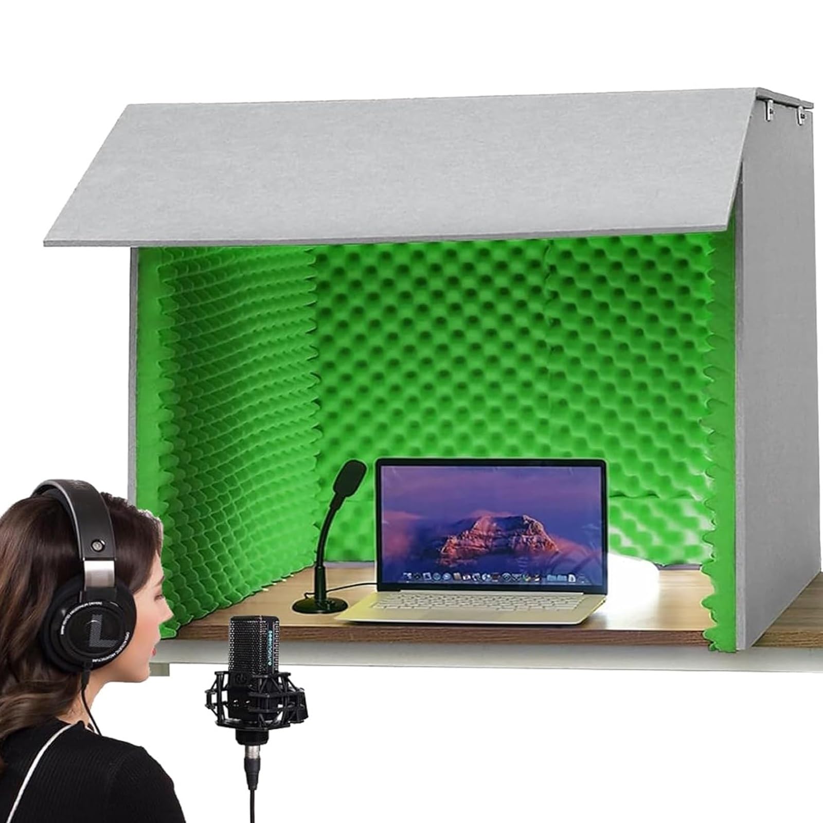 Cabine vocale portable contre l'écho de pièce pour chant