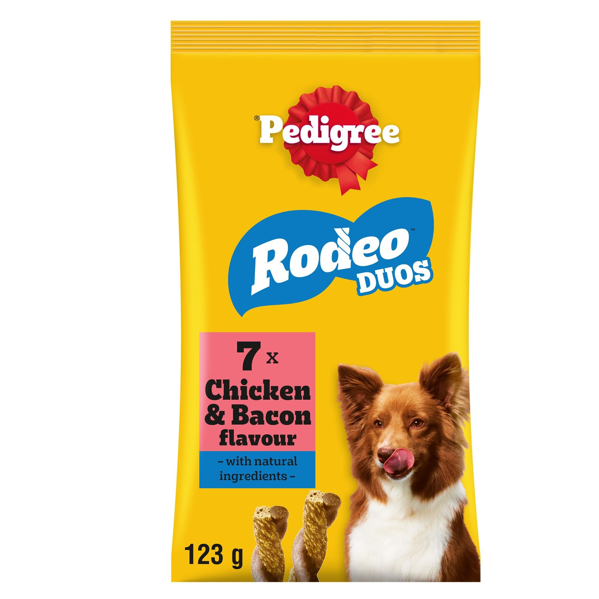 Pedigree Rodeo Duos - Dog Treats - with Chicken and bacon - 70 Sticks (Pack of 10)