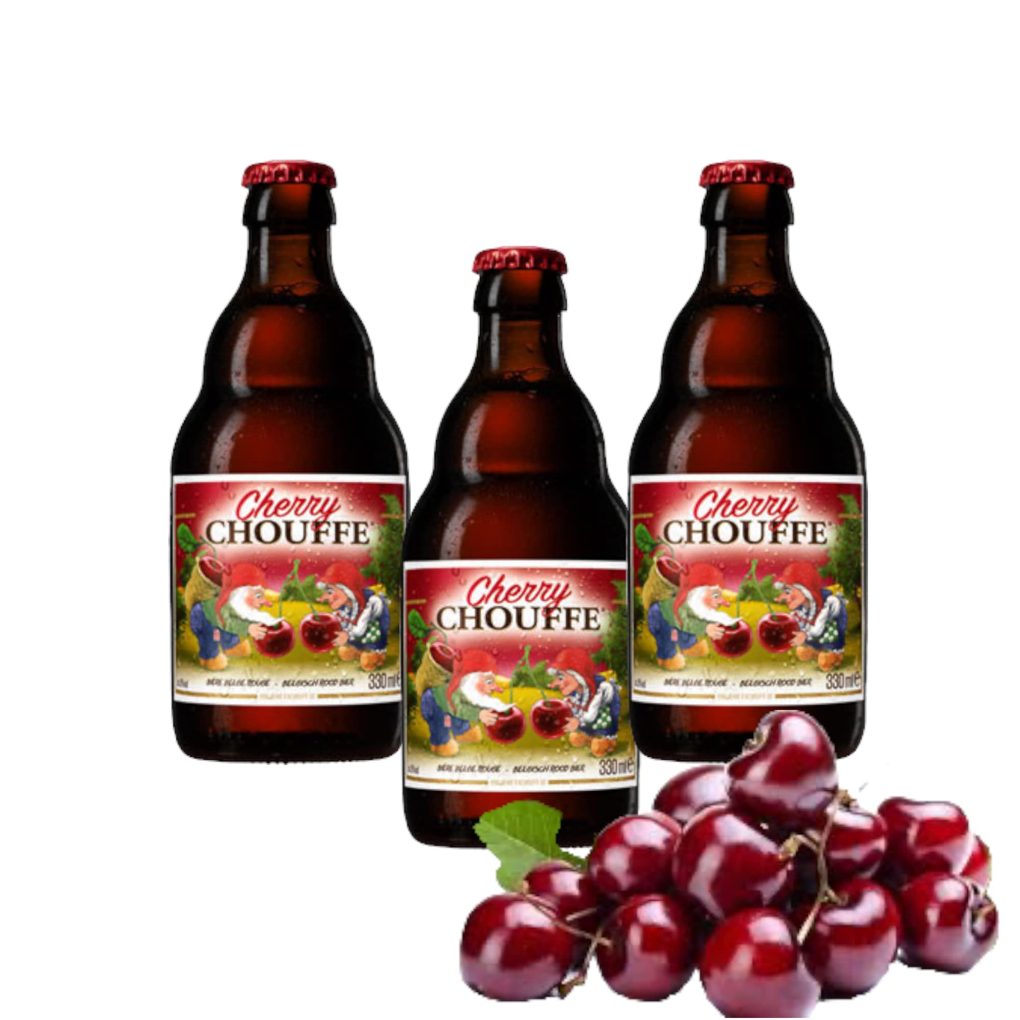 8 Flaschen La Chouffe Cherry aus Belgien mit 8% Alc + MEHRWEG Pfand