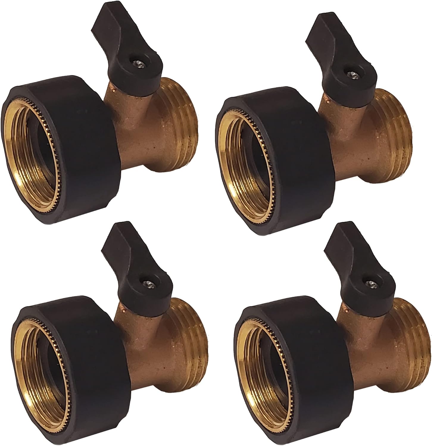Chapin 6-9462: Shut Off Hose Coupling, Heavy Duty Brass Valve Garden Hose Connector, Set of 4
