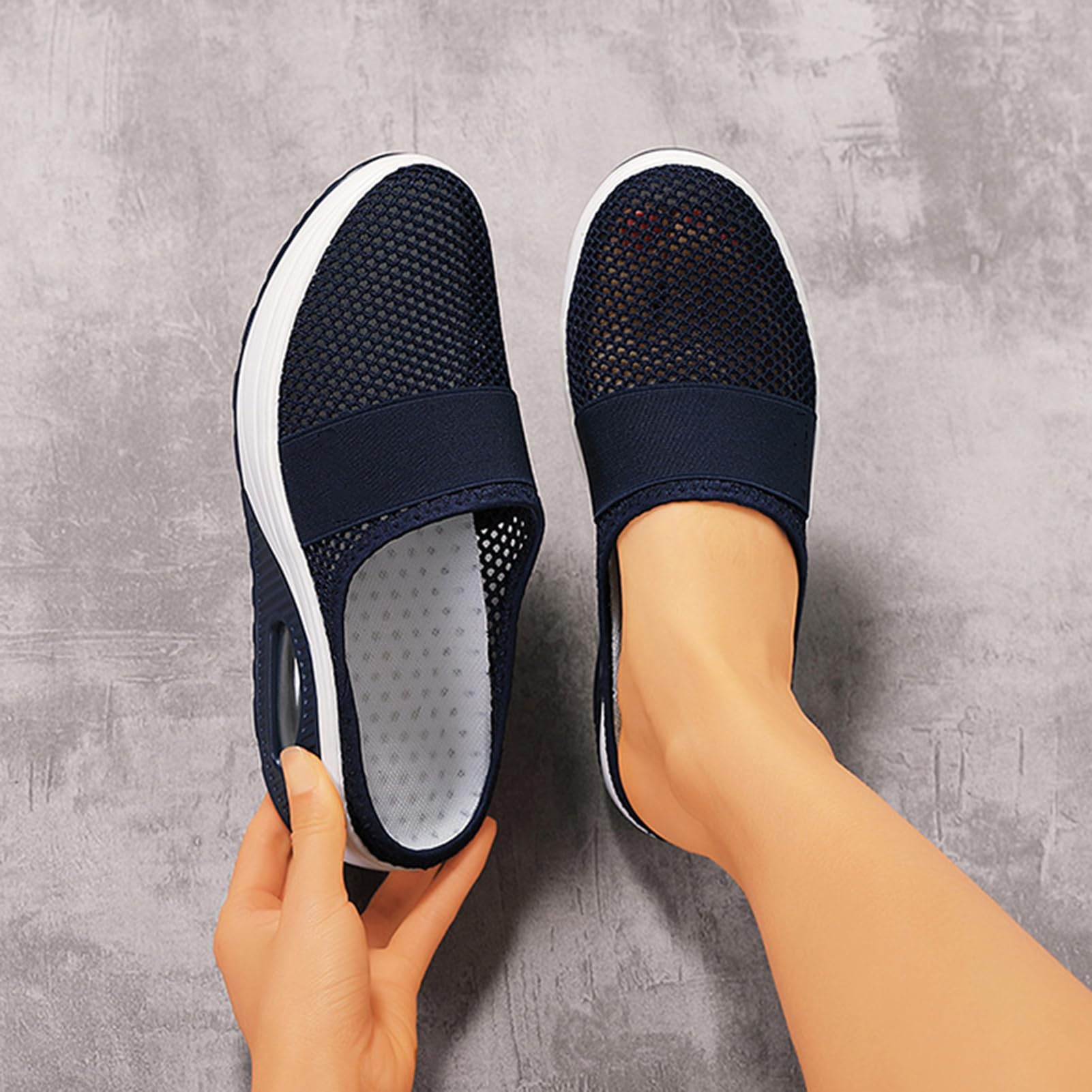 Buty dla cukrzyków, damskie letnie kapcie, oddychające, buty rekreacyjne, antypoślizgowe, z poduszką powietrzną, komfortowe buty na haluksy, plecione, Ortho Arch Support